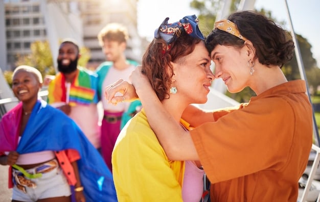 A group of diverse LGBTQ+ individuals in China participating in a community event, displaying symbols of pride and solidarity, illustrating the importance of identity and belonging.